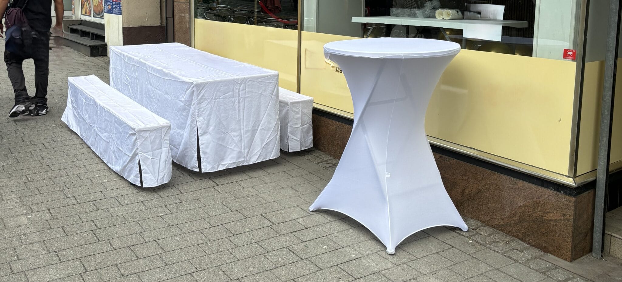 Bierzeltgarnitur mit Hussen 2, 
